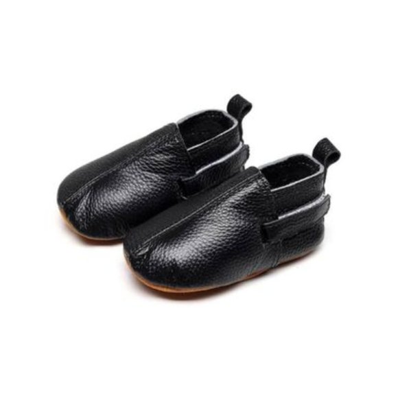 CANASH & CO.: BLACK BABY/TODDLER GENUINE LEATHER SHOES - Picture 6 of 7